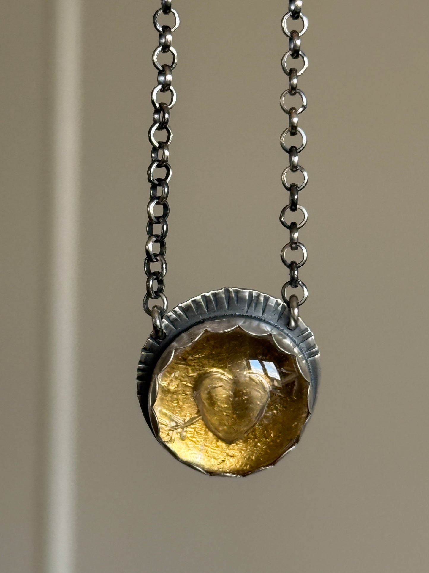 Carved Quartz Stone with 24ct Gold