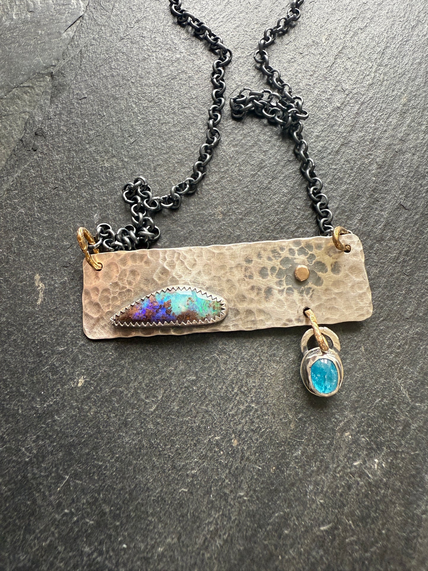 Opal Bar Necklace