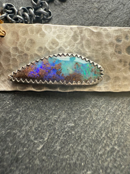 Opal Bar Necklace