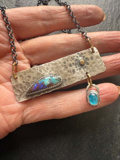 Opal Bar Necklace