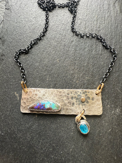 Opal Bar Necklace