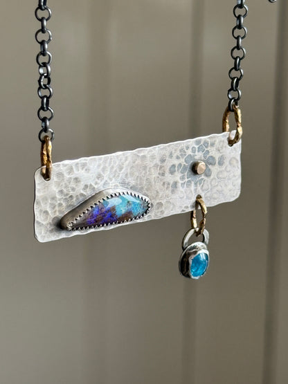 Opal Bar Necklace
