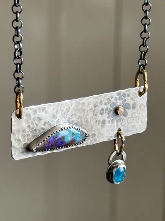 Opal Bar Necklace
