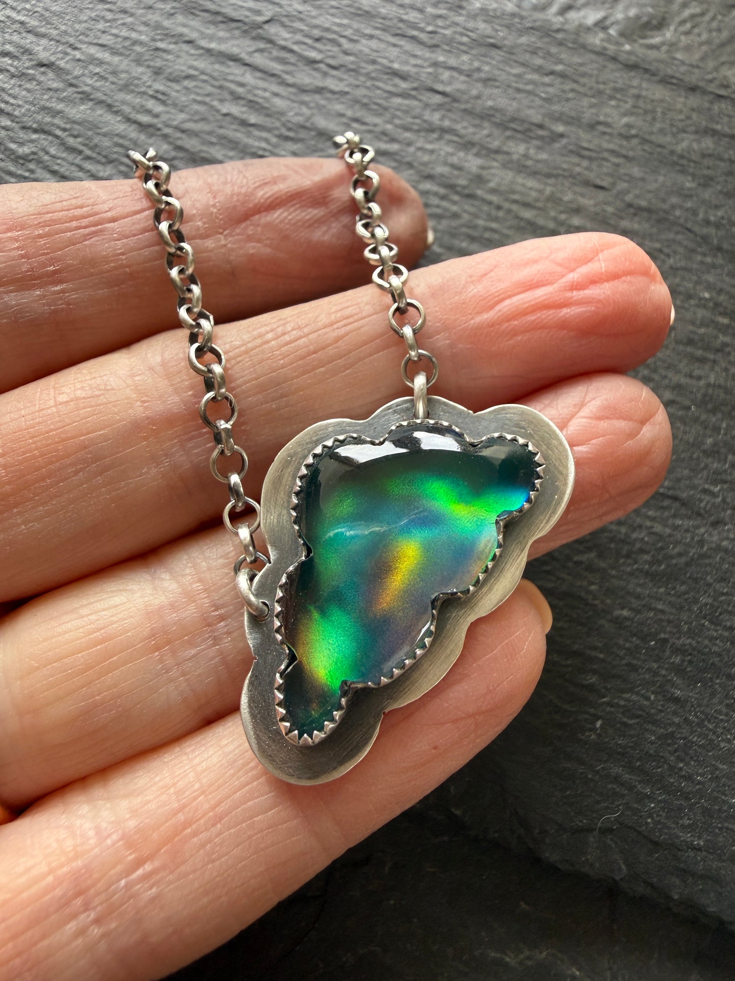 Aurora Opal Pendant