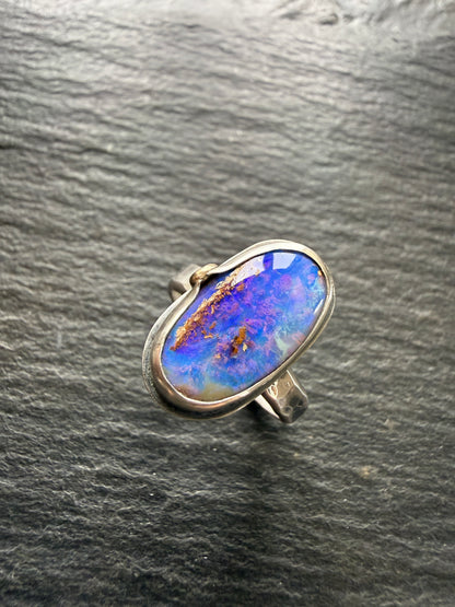 Purple Opal Ring US 7 UK N1/2