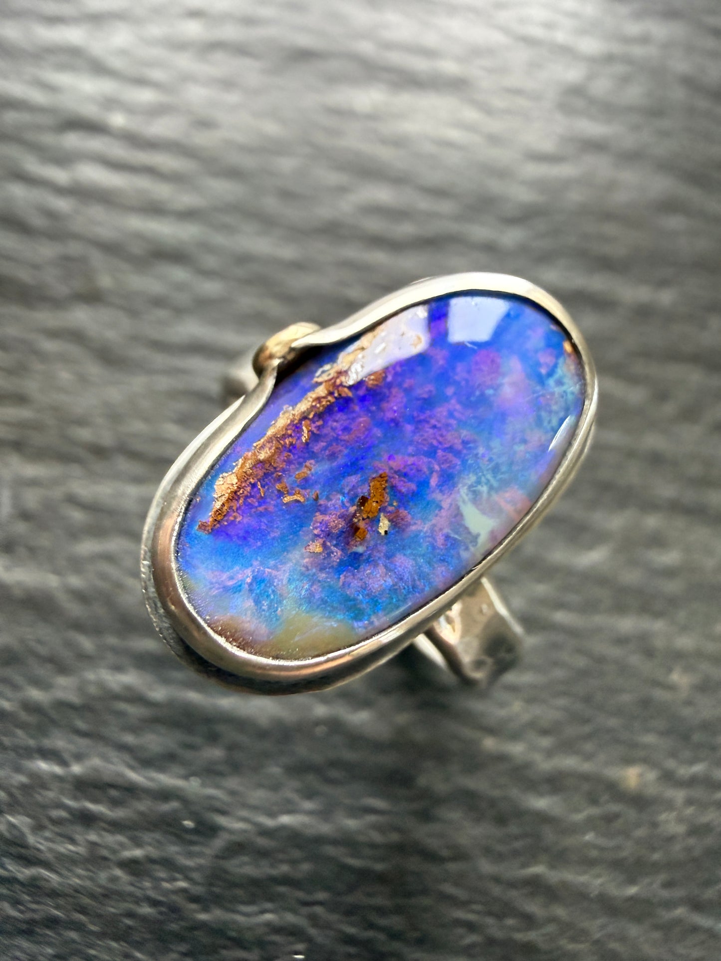 Purple Opal Ring US 7 UK N1/2