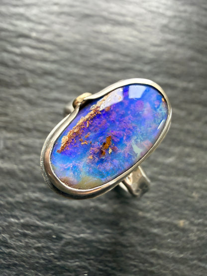 Purple Opal Ring US 7 UK N1/2