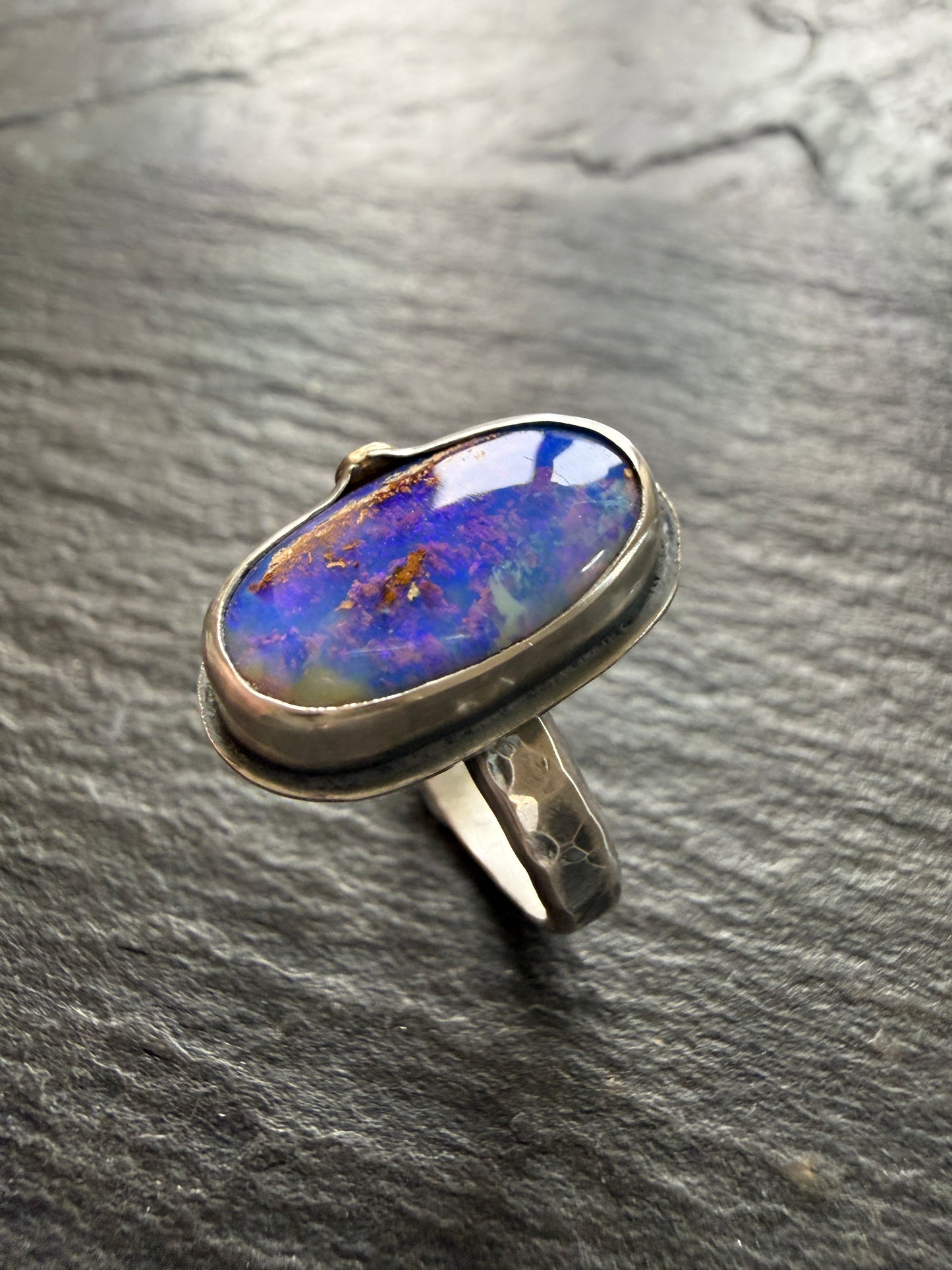 Purple Opal Ring US 7 UK N1/2