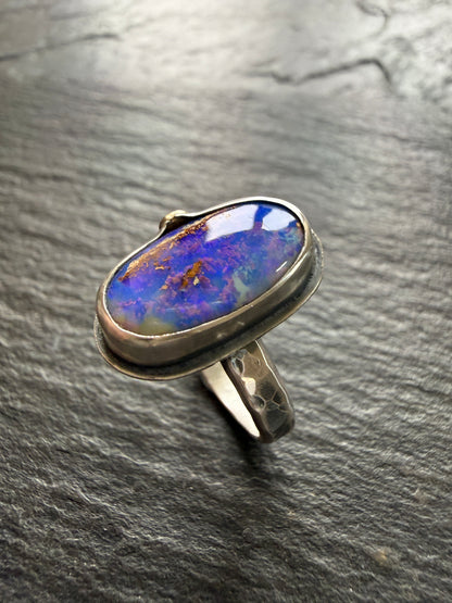 Purple Opal Ring US 7 UK N1/2