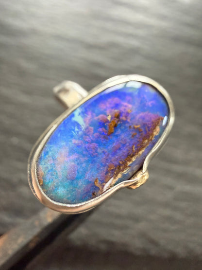 Purple Opal Ring US 7 UK N1/2