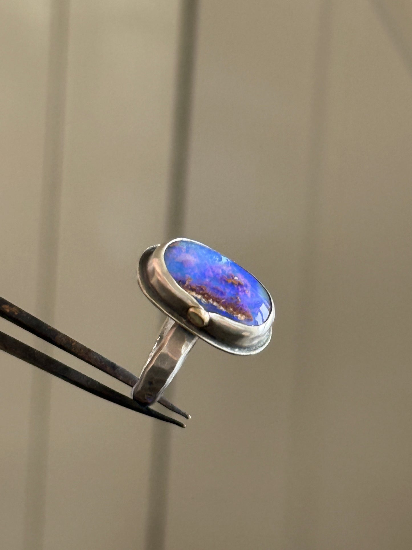 Purple Opal Ring US 7 UK N1/2