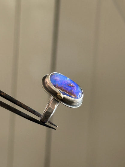 Purple Opal Ring US 7 UK N1/2