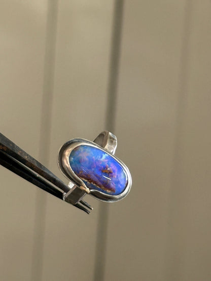 Purple Opal Ring US 7 UK N1/2
