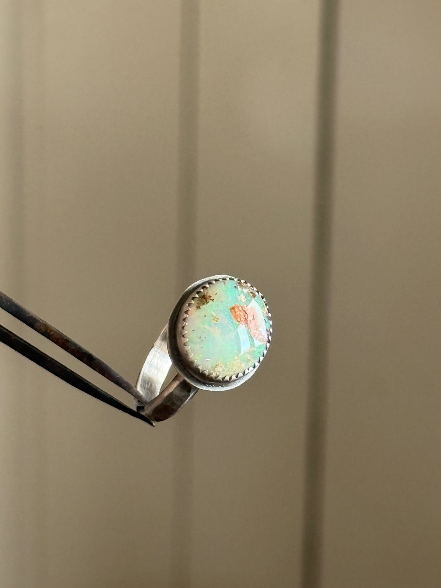 Sea Green Opal Ring US 7.5