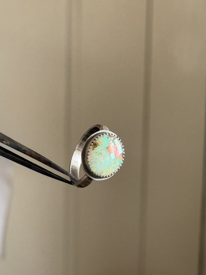 Sea Green Opal Ring US 7.5