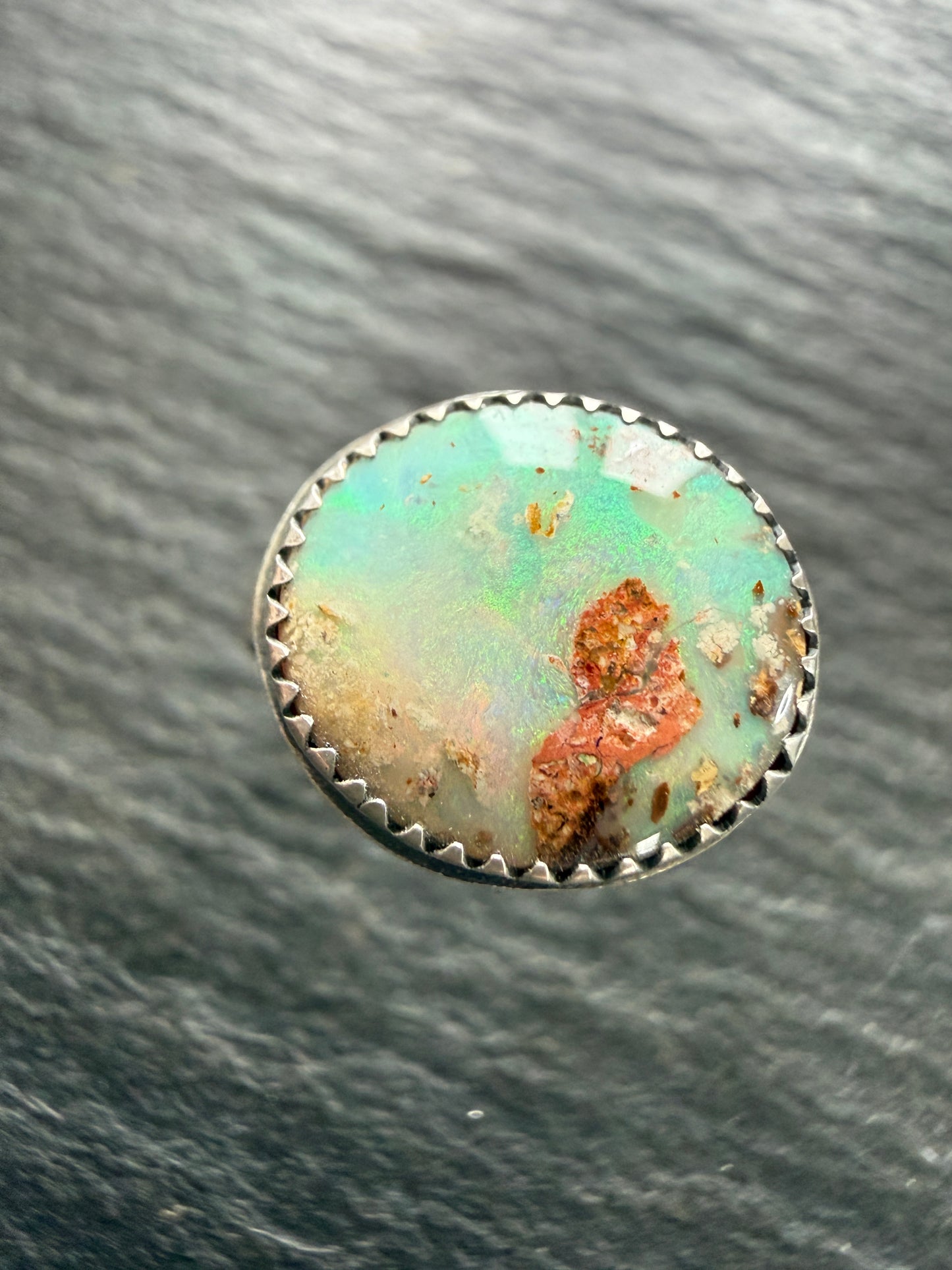 Sea Green Opal Ring US 7.5
