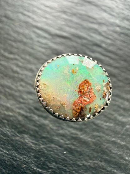 Sea Green Opal Ring US 7.5