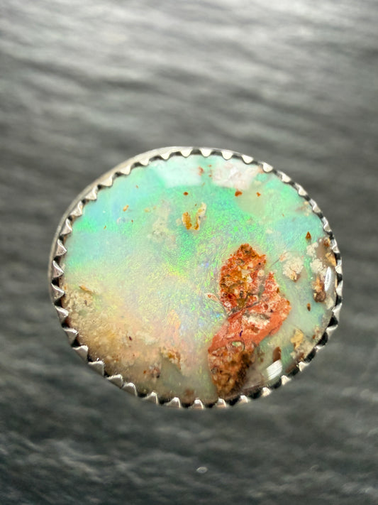 Sea Green Opal Ring US 7.5