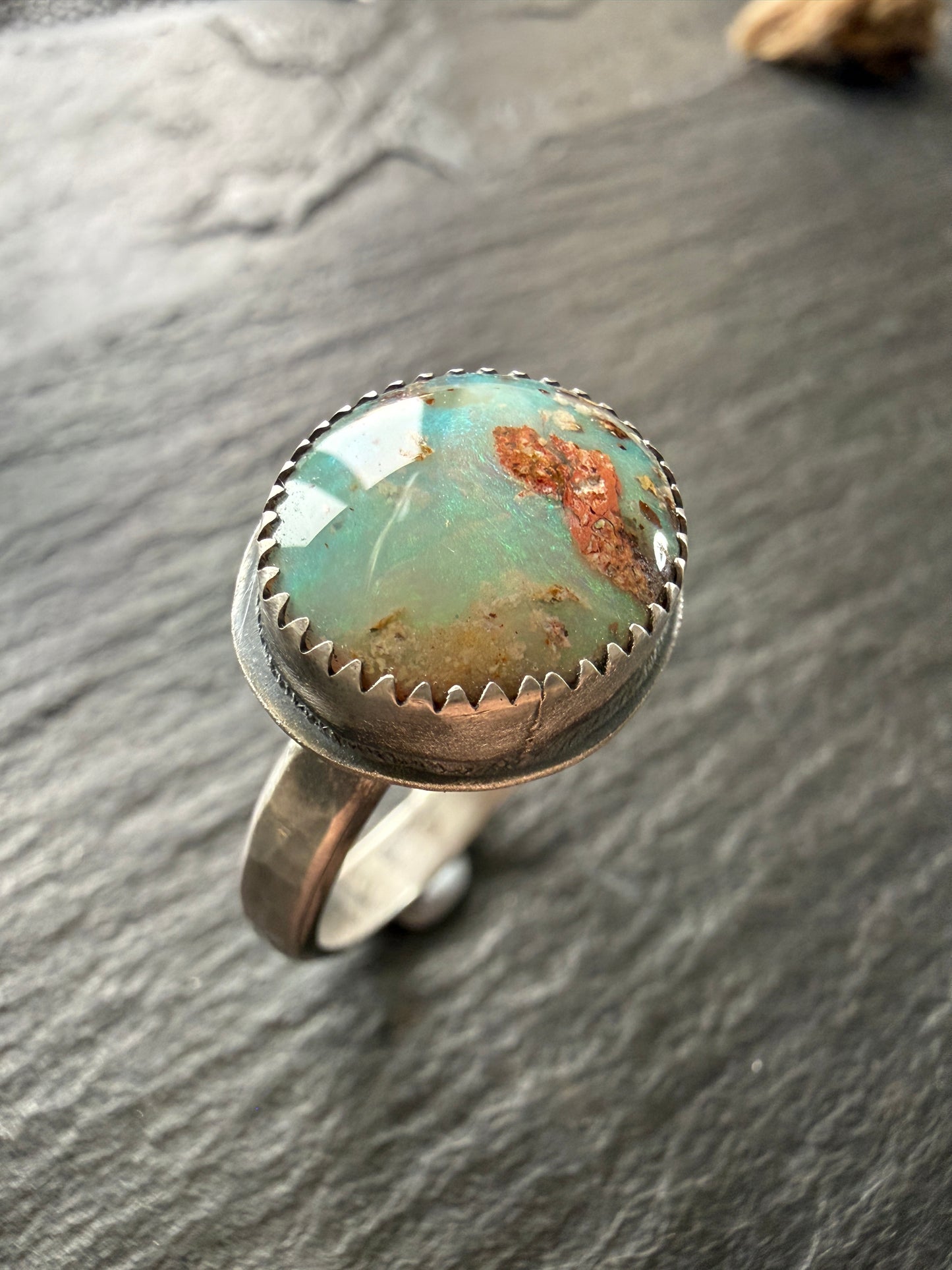Sea Green Opal Ring US 7.5