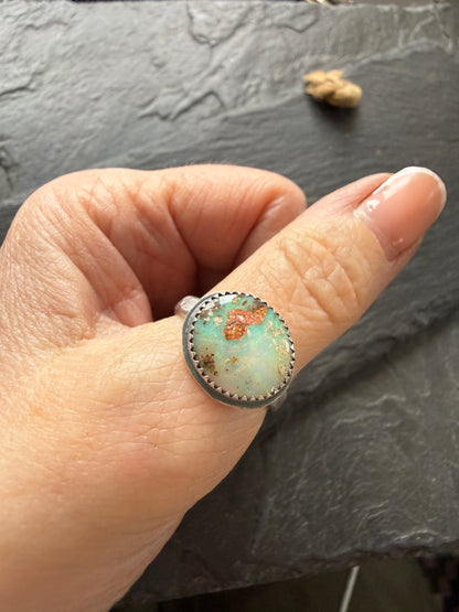 Sea Green Opal Ring US 7.5