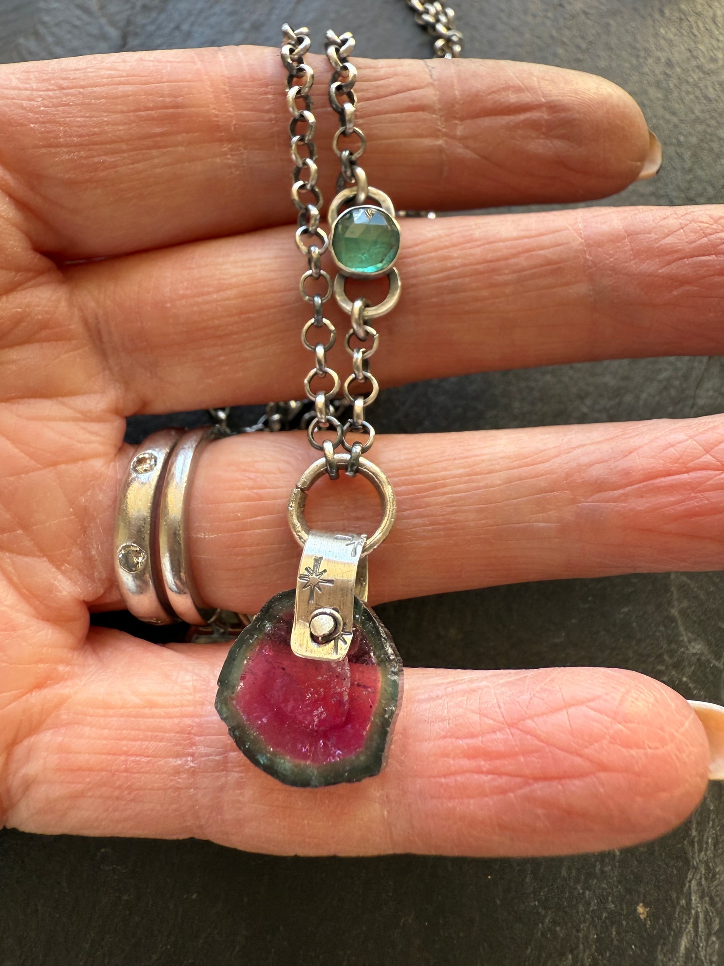 Watermelon Tourmaline Necklace