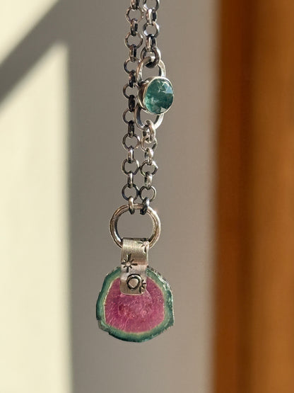 Watermelon Tourmaline Necklace