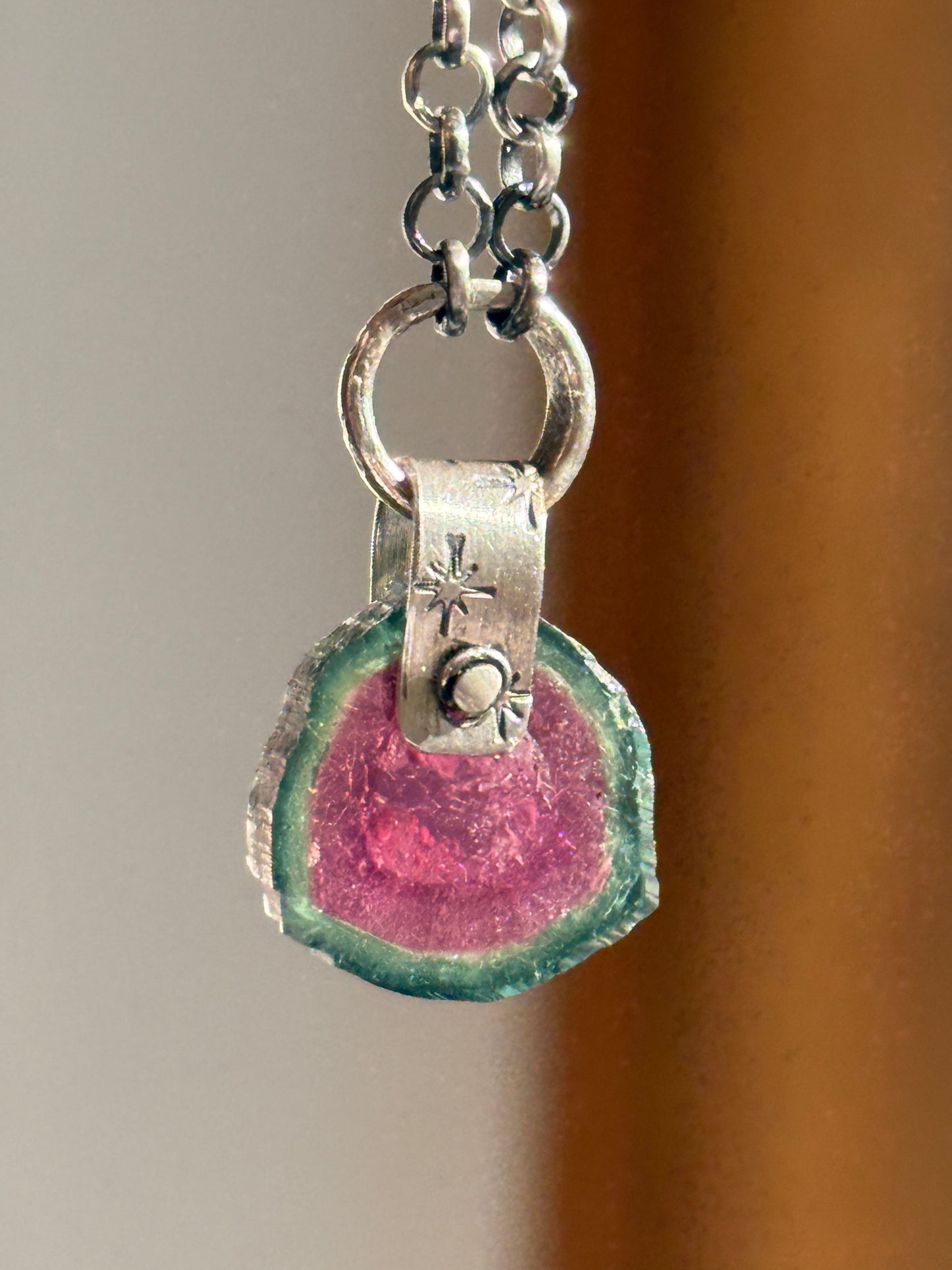 Watermelon Tourmaline Necklace
