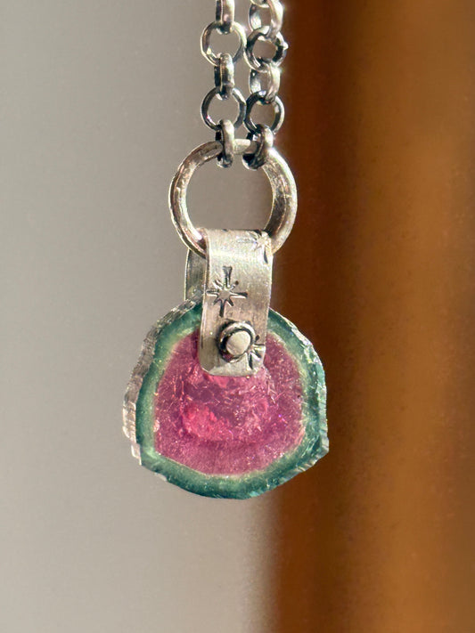 Watermelon Tourmaline Necklace