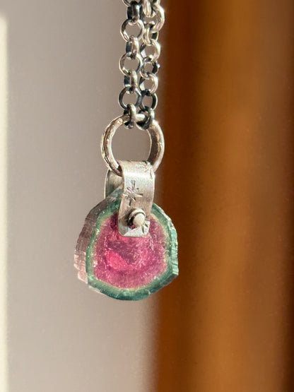 Watermelon Tourmaline Necklace