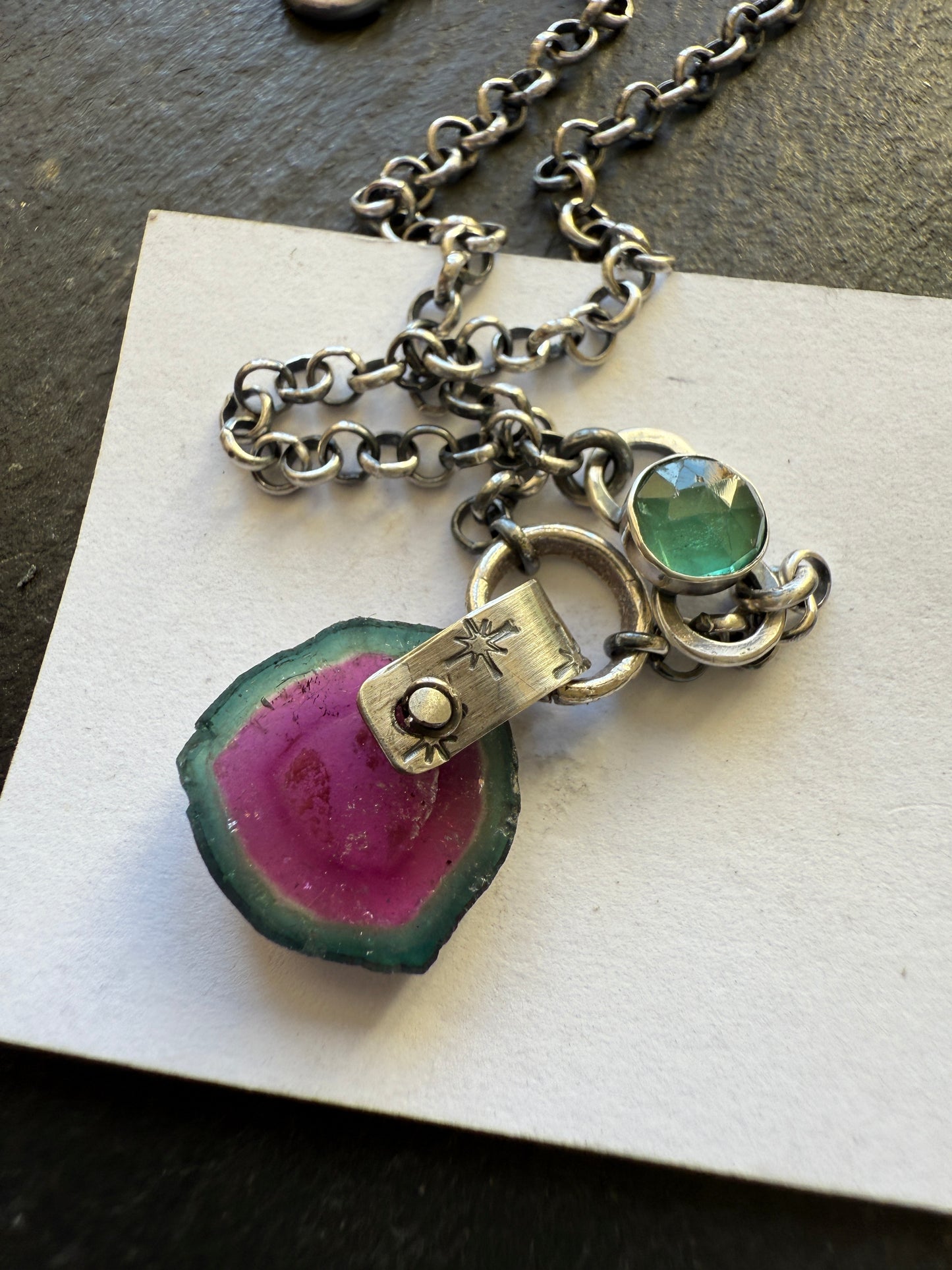 Watermelon Tourmaline Necklace