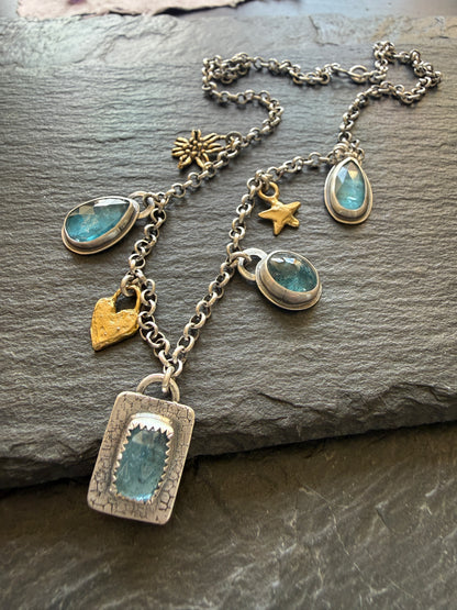Aquamarine Charm Necklace