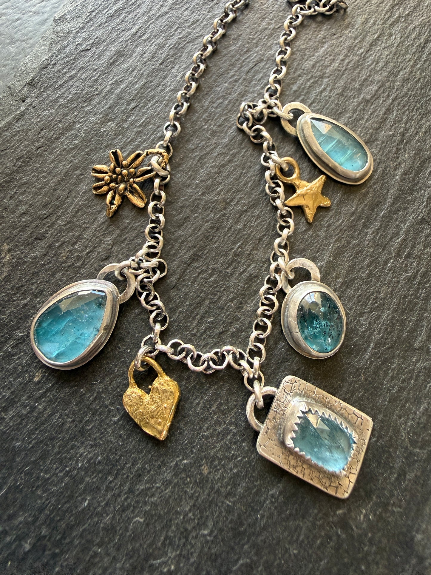 Aquamarine Charm Necklace