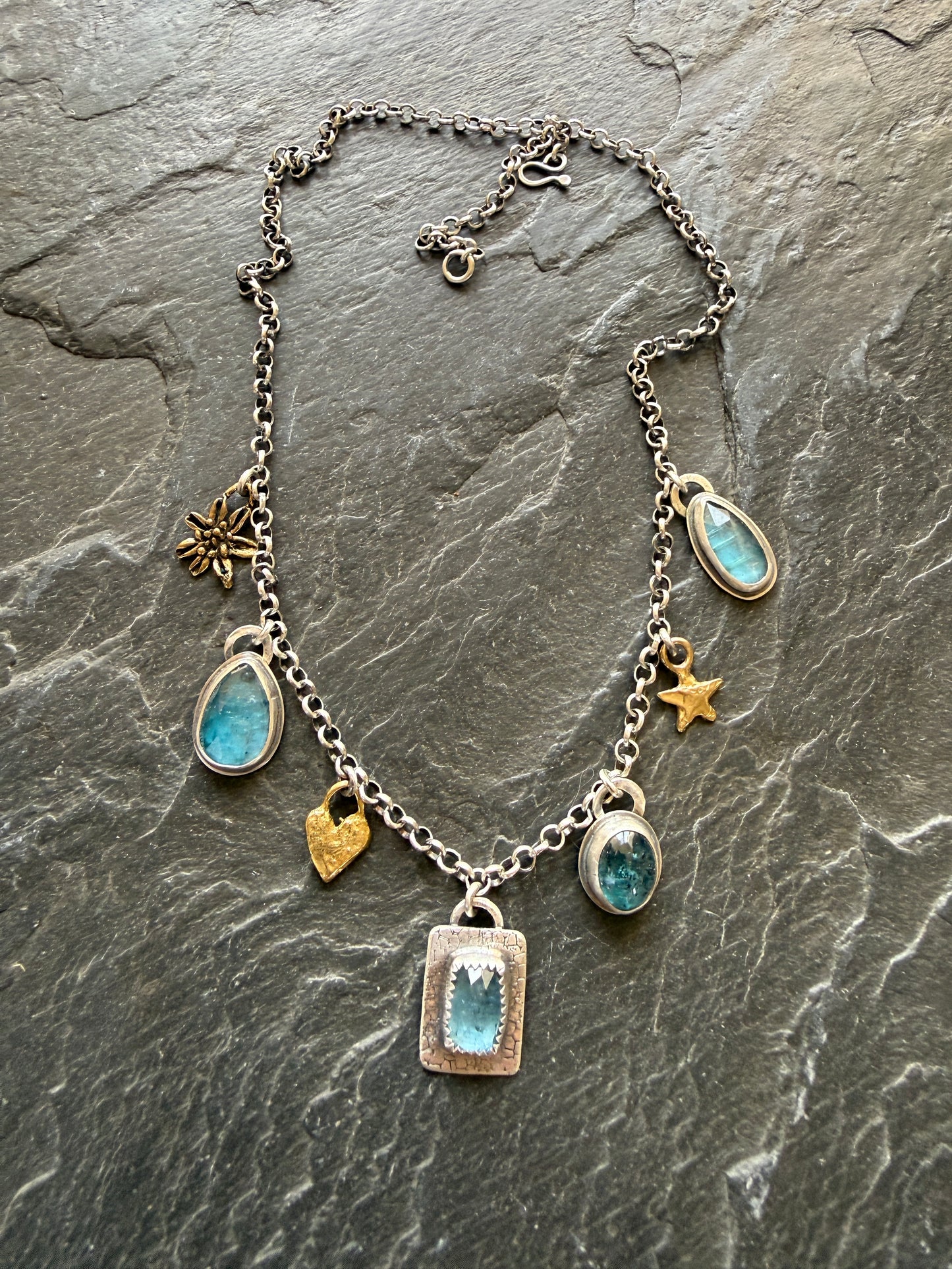 Aquamarine Charm Necklace