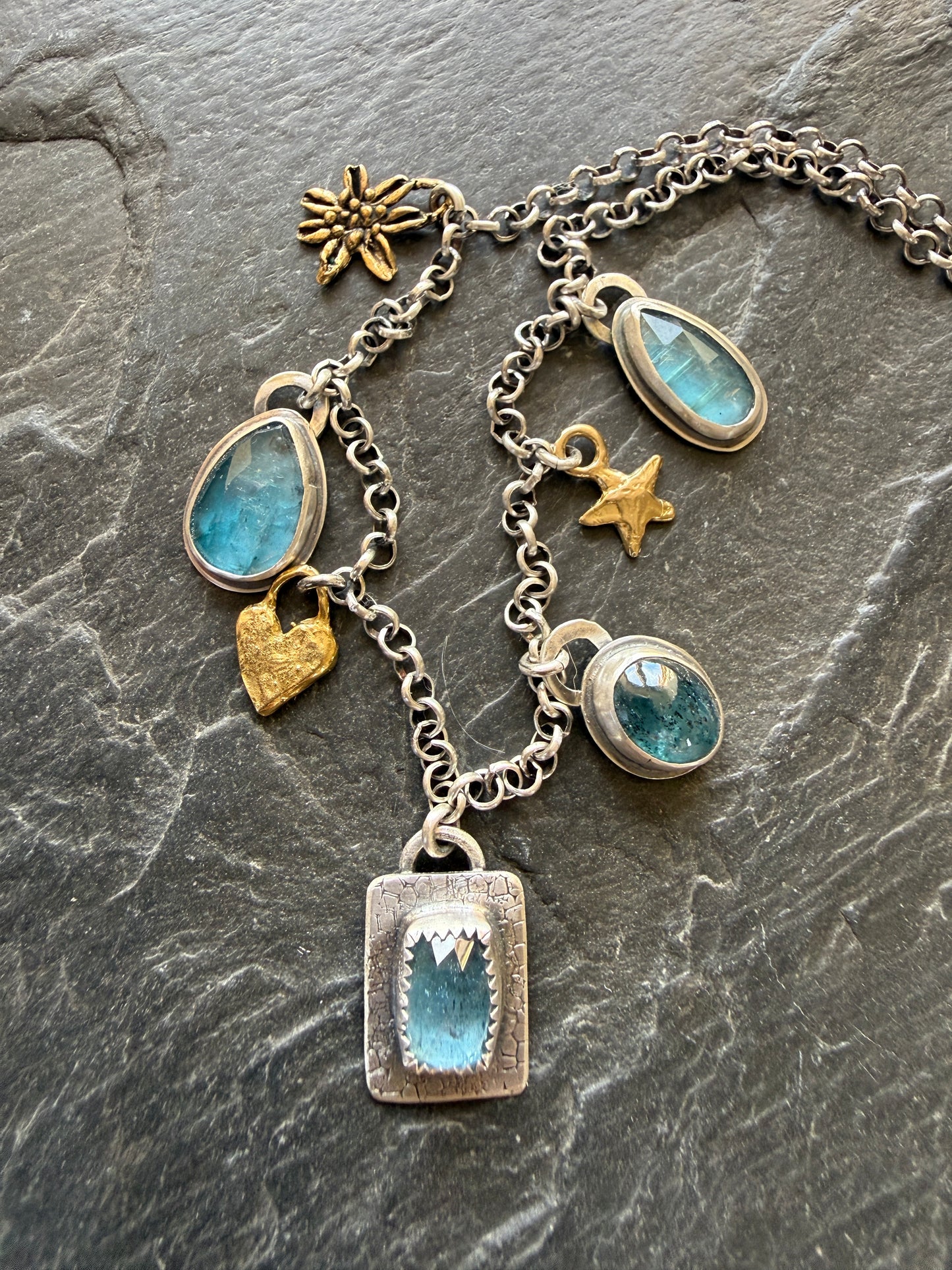 Aquamarine Charm Necklace