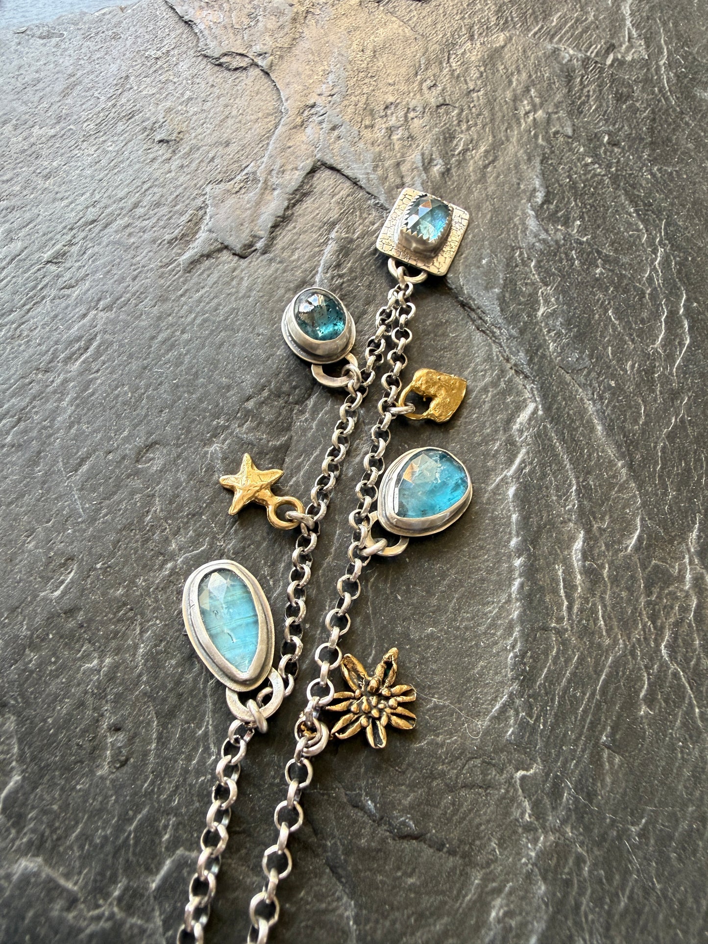 Aquamarine Charm Necklace