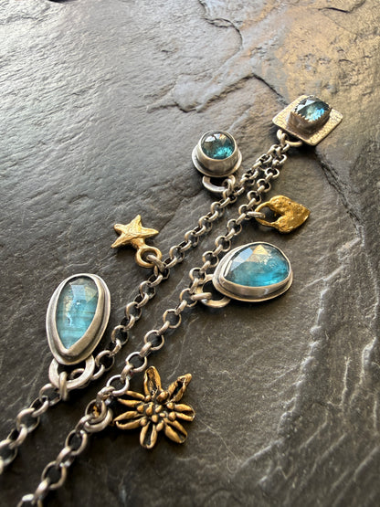 Aquamarine Charm Necklace