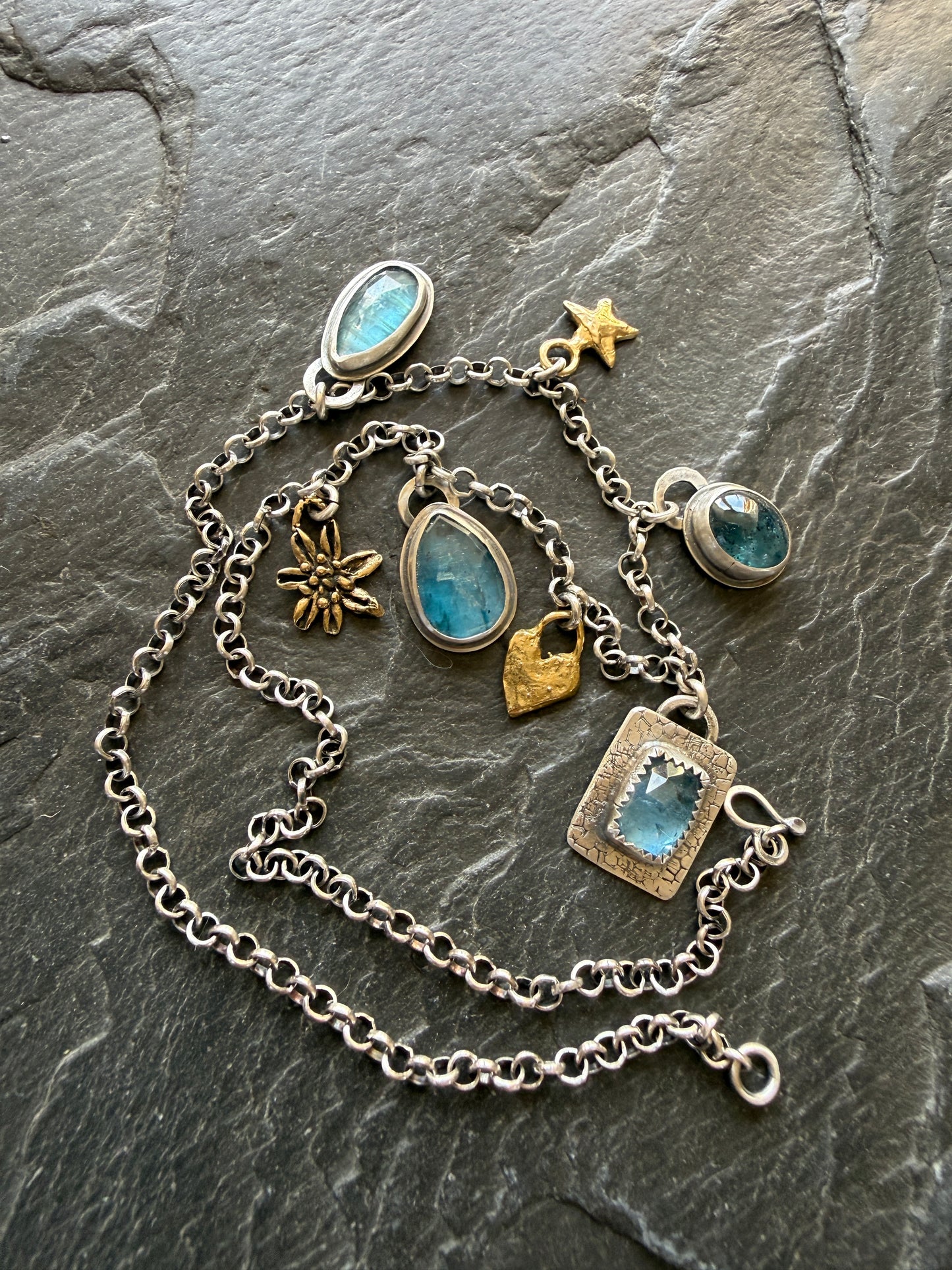 Aquamarine Charm Necklace