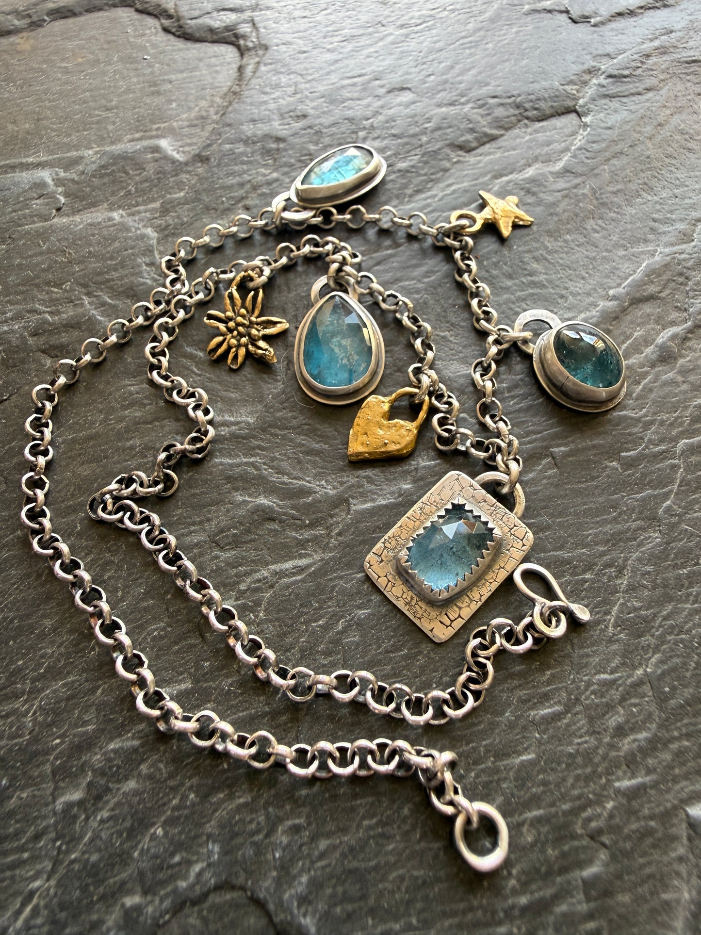 Aquamarine Charm Necklace