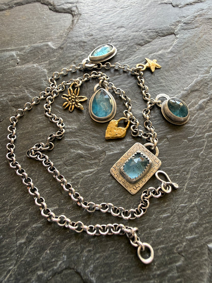 Aquamarine Charm Necklace