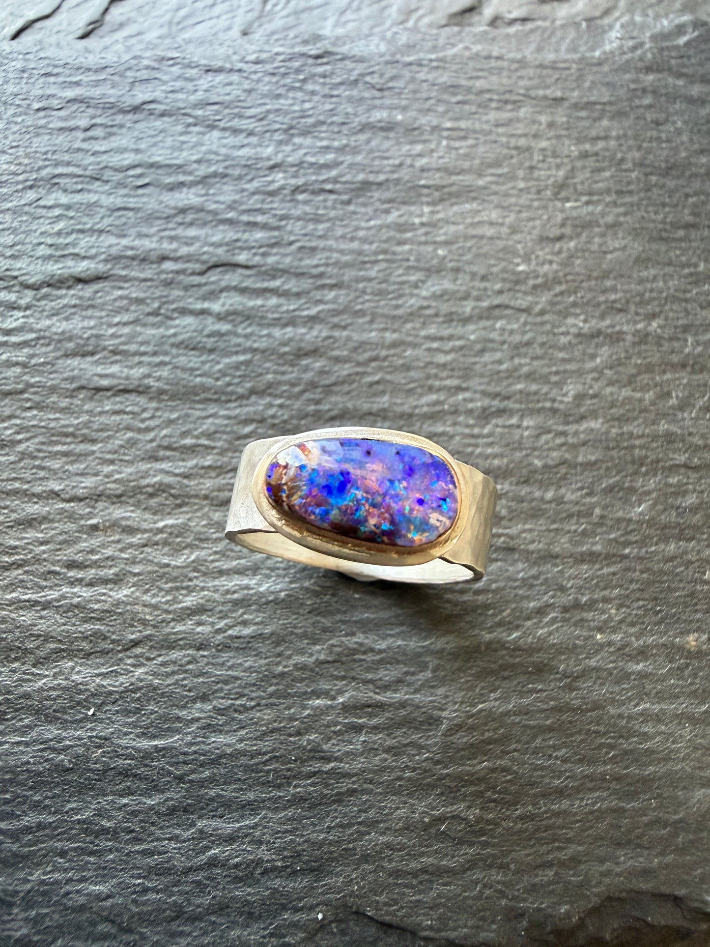 Purple Opal Ring US 7 UK N 1/2