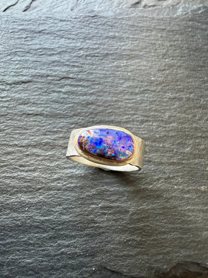 Purple Opal Ring US 7 UK N 1/2