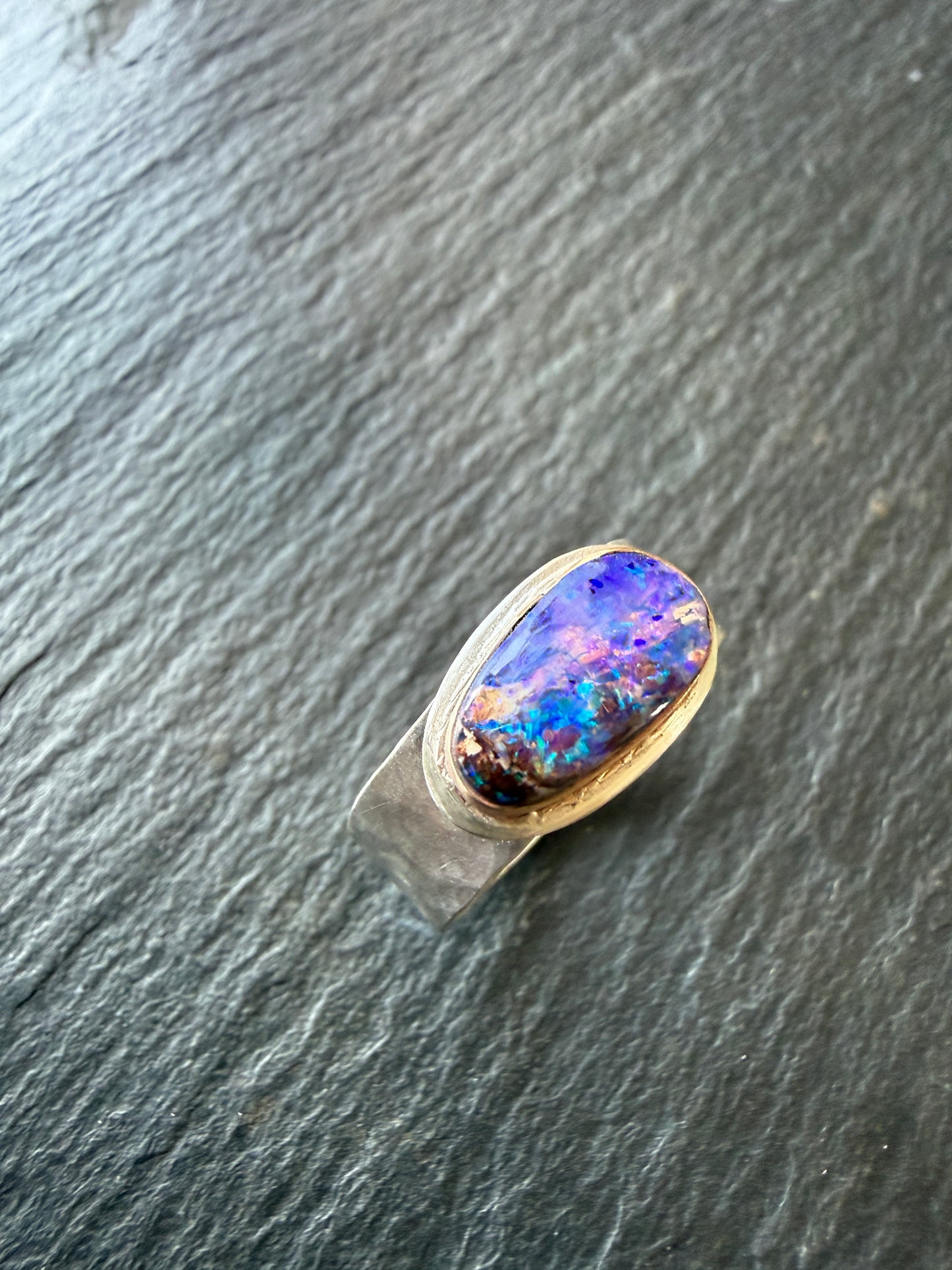 Purple Opal Ring US 7 UK N 1/2