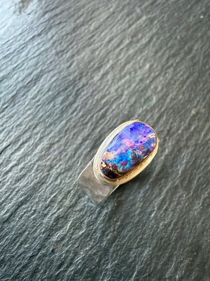 Purple Opal Ring US 7 UK N 1/2
