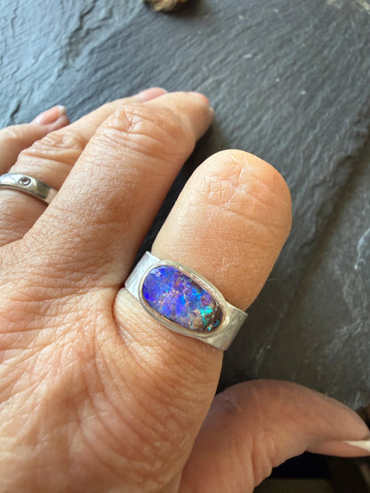 Purple Opal Ring US 7 UK N 1/2
