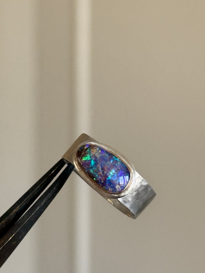 Purple Opal Ring US 7 UK N 1/2