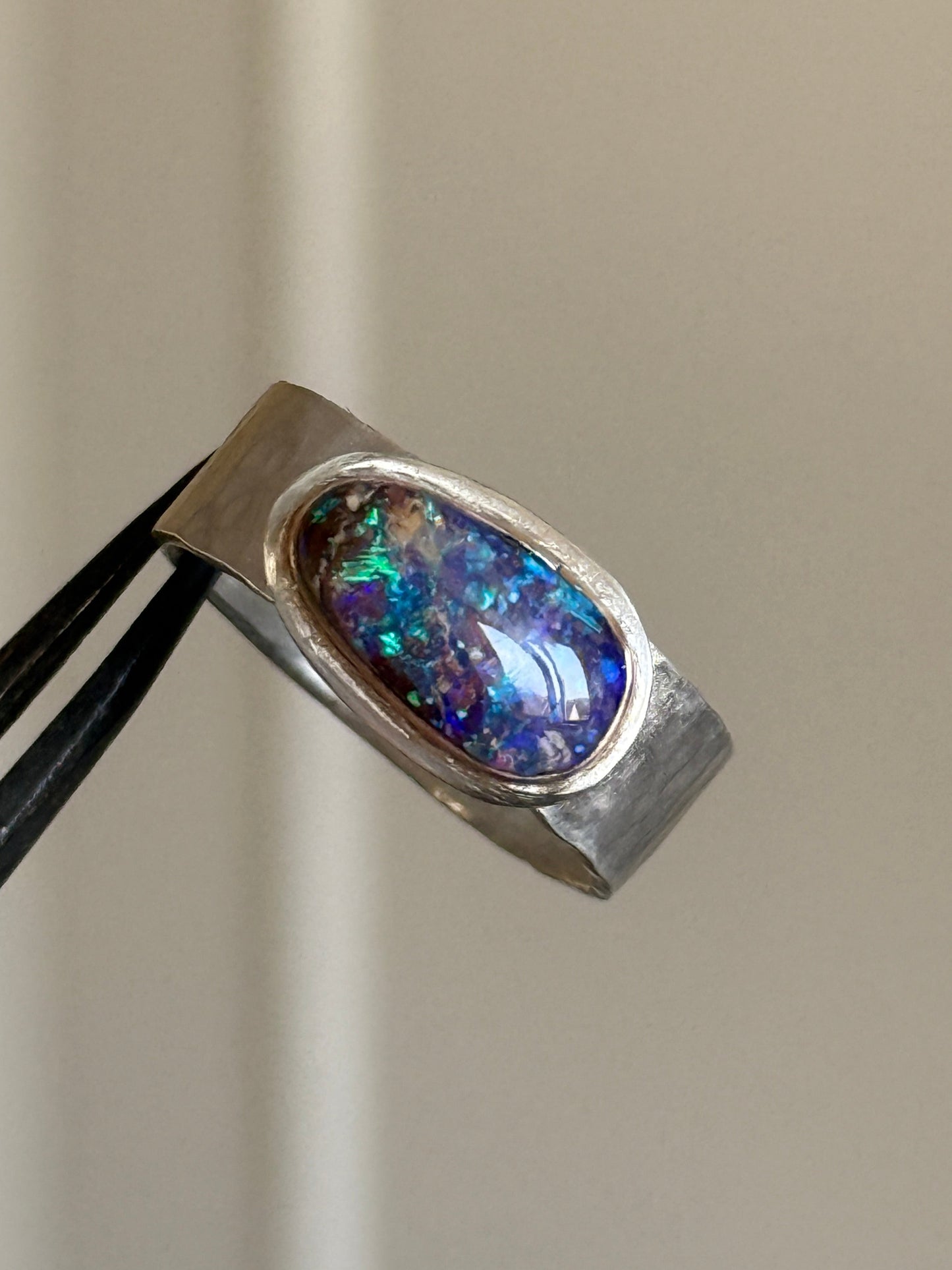 Purple Opal Ring US 7 UK N 1/2