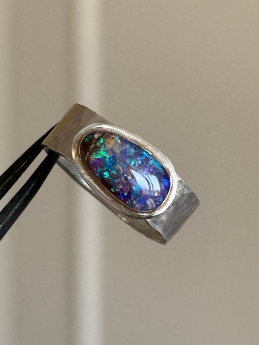 Purple Opal Ring US 7 UK N 1/2