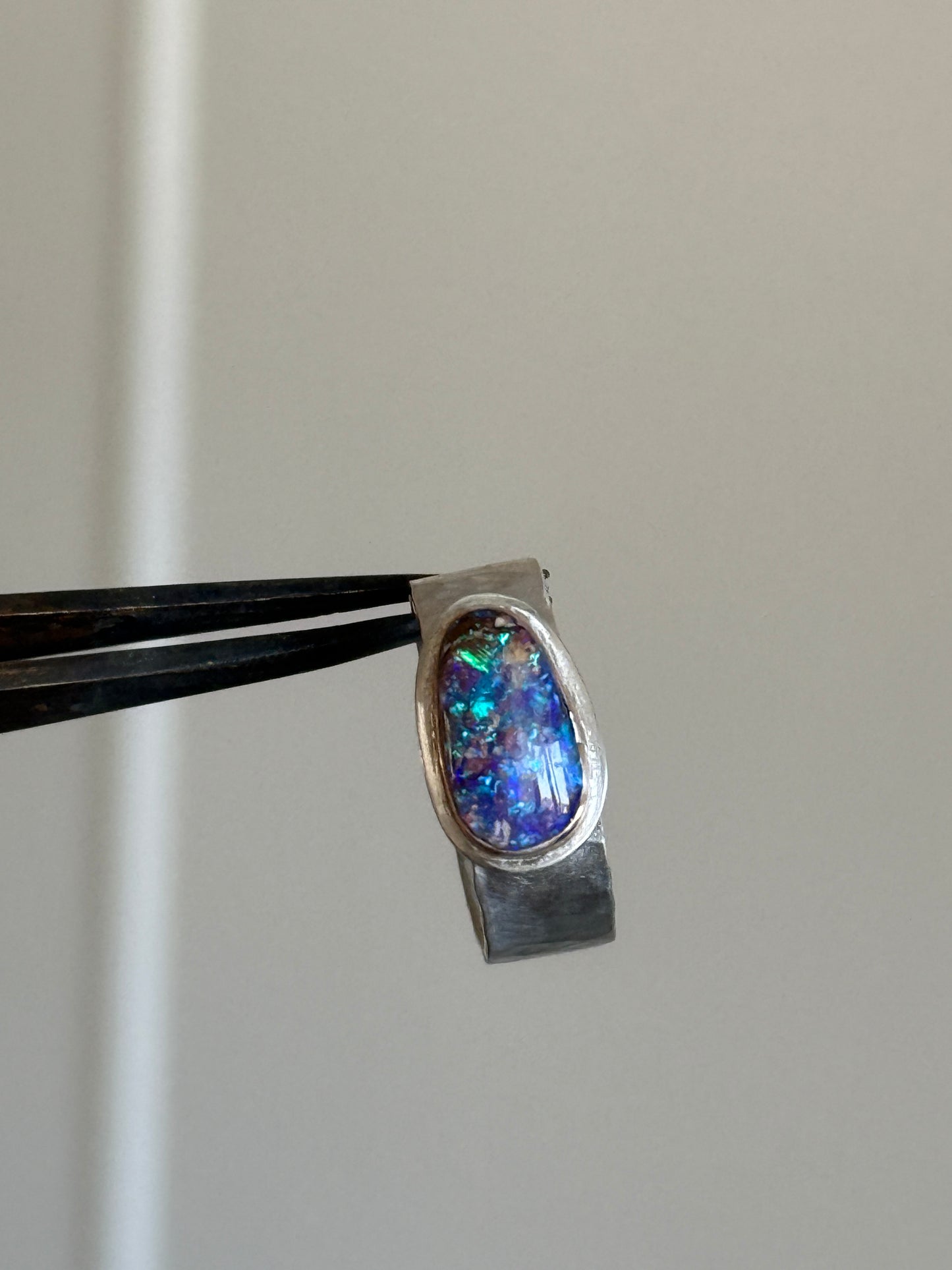 Purple Opal Ring US 7 UK N 1/2