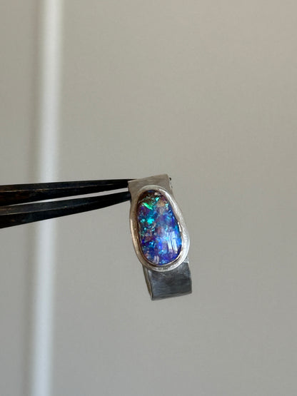 Purple Opal Ring US 7 UK N 1/2