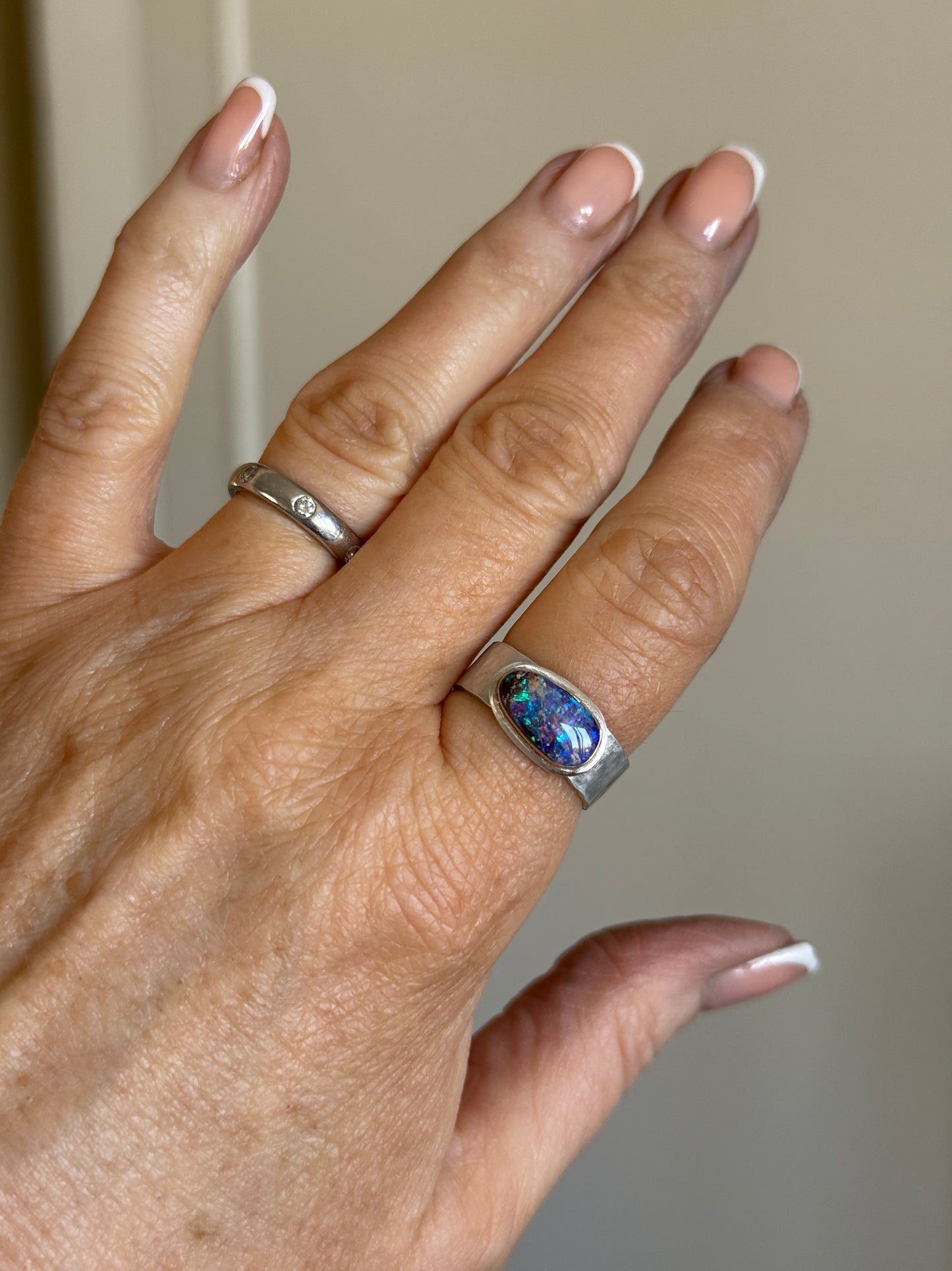 Purple Opal Ring US 7 UK N 1/2